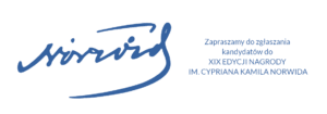 Logotyp XIX edycji Nagrody im. Cypriana Kamila Norwida